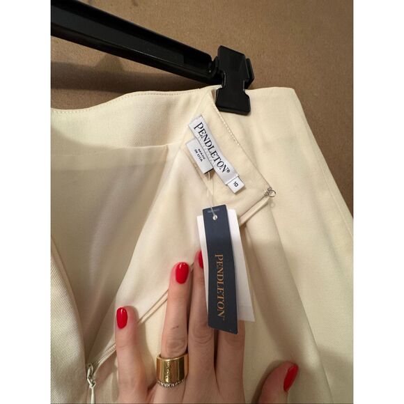 NWT Cream Pendleton Wool Pencil Skirt - Picture 6 of 7